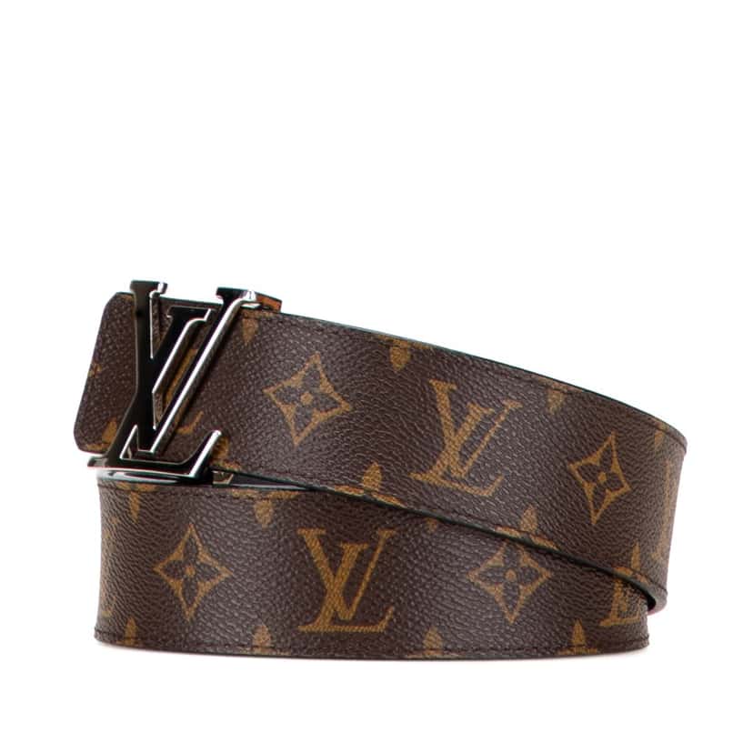 Louis Vuitton Monogram Initiales Reversible Belt Brown Canvas Good condition - Back View