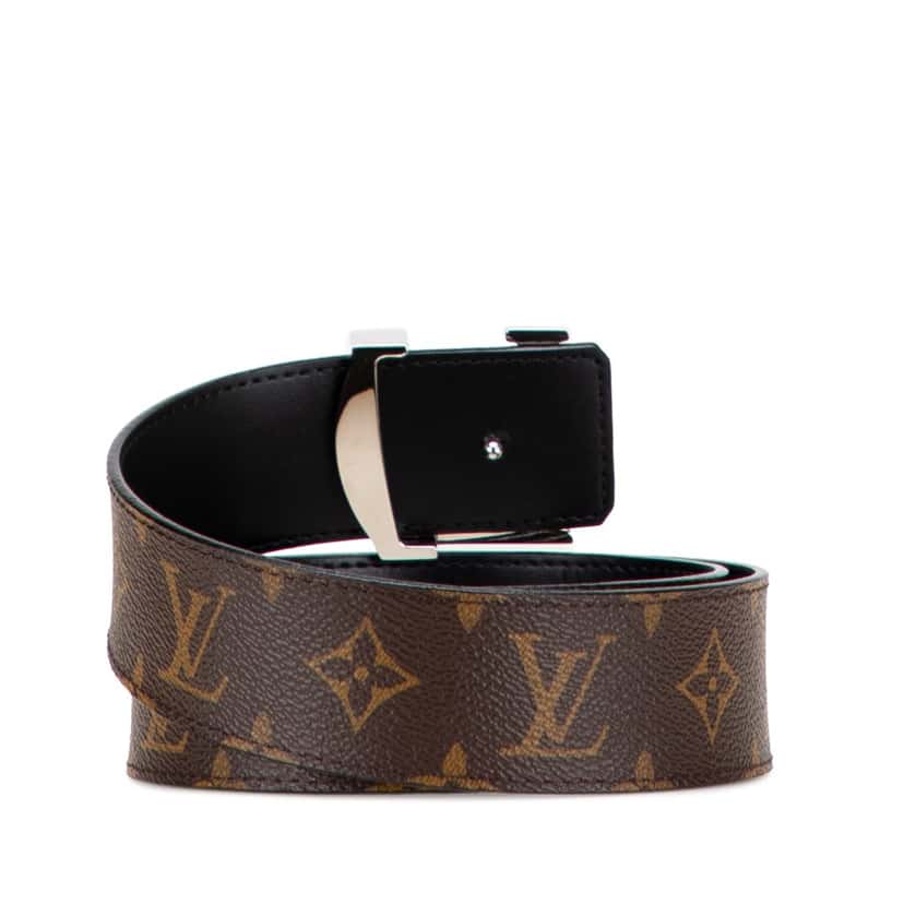 Louis Vuitton Monogram Initiales Reversible Belt Brown Canvas Good condition - Inside View