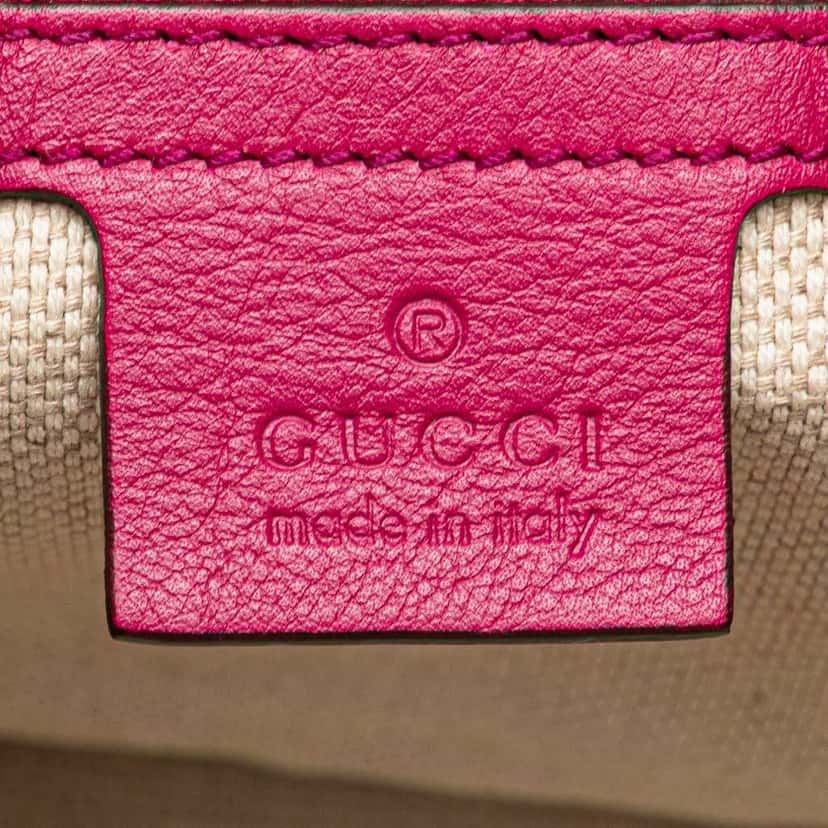 Gucci Medium Patent Soho Chain Tote Pink Leather Good condition - Box View
