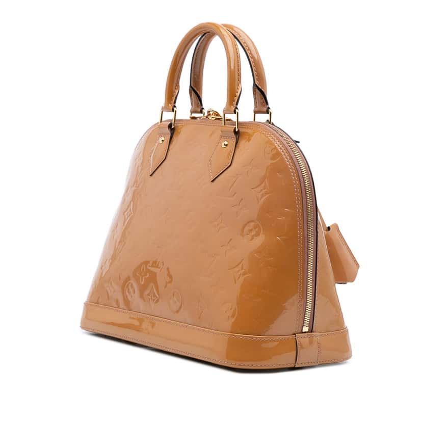 Louis Vuitton Monogram Vernis Alma PM Brown Leather Good condition - Back View