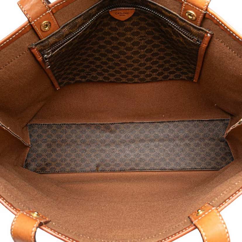 Celine Macadam Coated Canvas Tote Brown Canvas Good condition - Model View