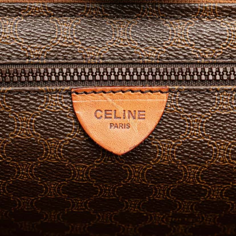 Celine Macadam Coated Canvas Tote Brown Canvas Good condition - Box View
