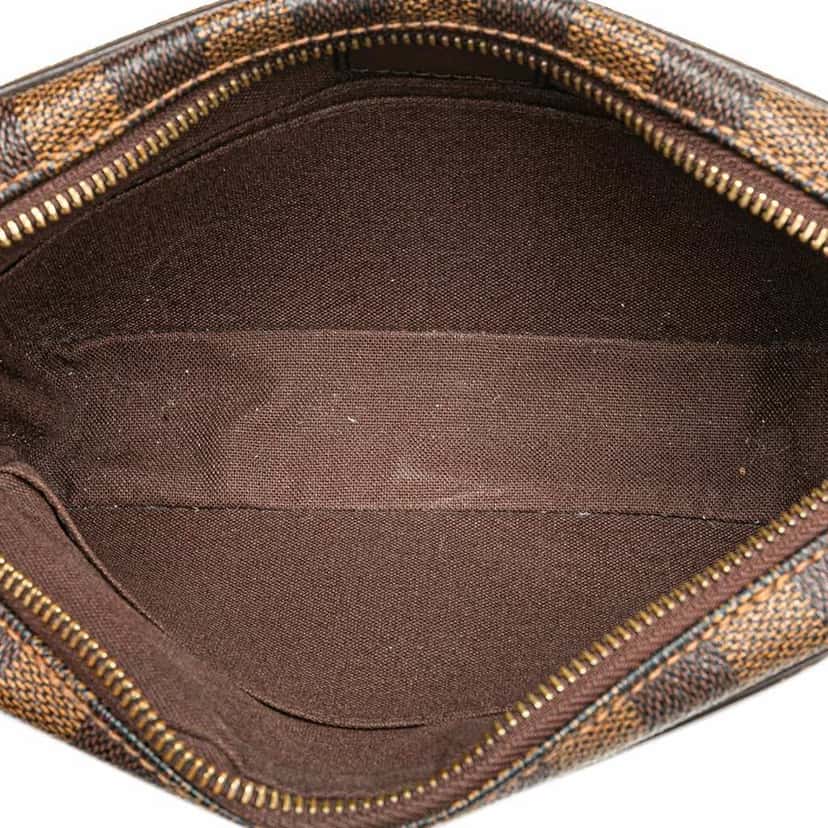 Louis Vuitton Damier Ebene Pochette Billets Macao Brown Canvas Good condition - Model View