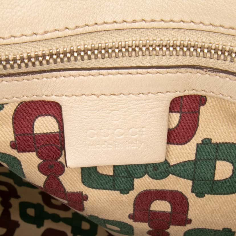 Gucci Guccissima Braided Peggy Tote White Leather Fair condition - Box View