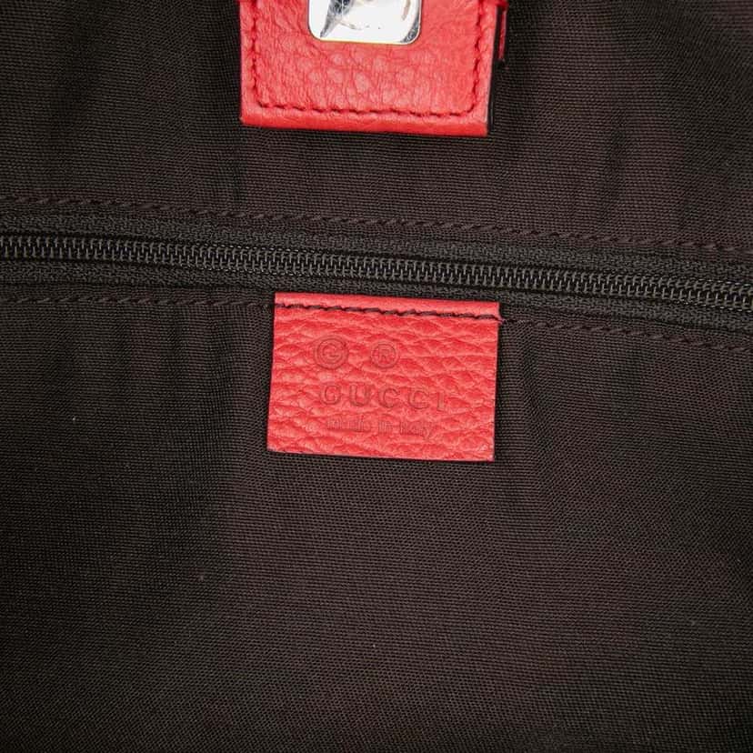 Gucci Leather Abbey D Ring Convertible Tote Red Leather Good condition - Box View