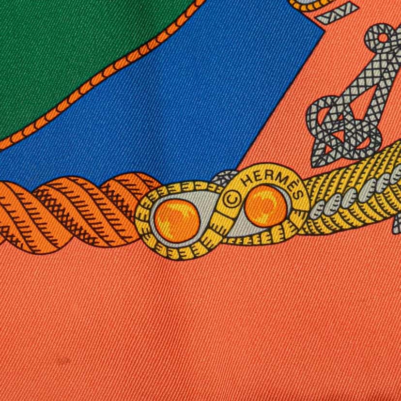 Hermès Circus Silk Scarf Orange Silk Good condition - Box View