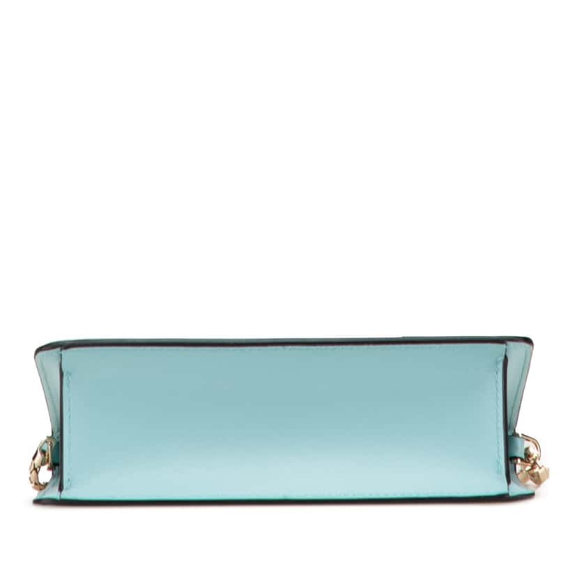 Bvlgari Medium Calfskin Serpenti Forever Shoulder Bag Blue Leather Good condition - Inside View