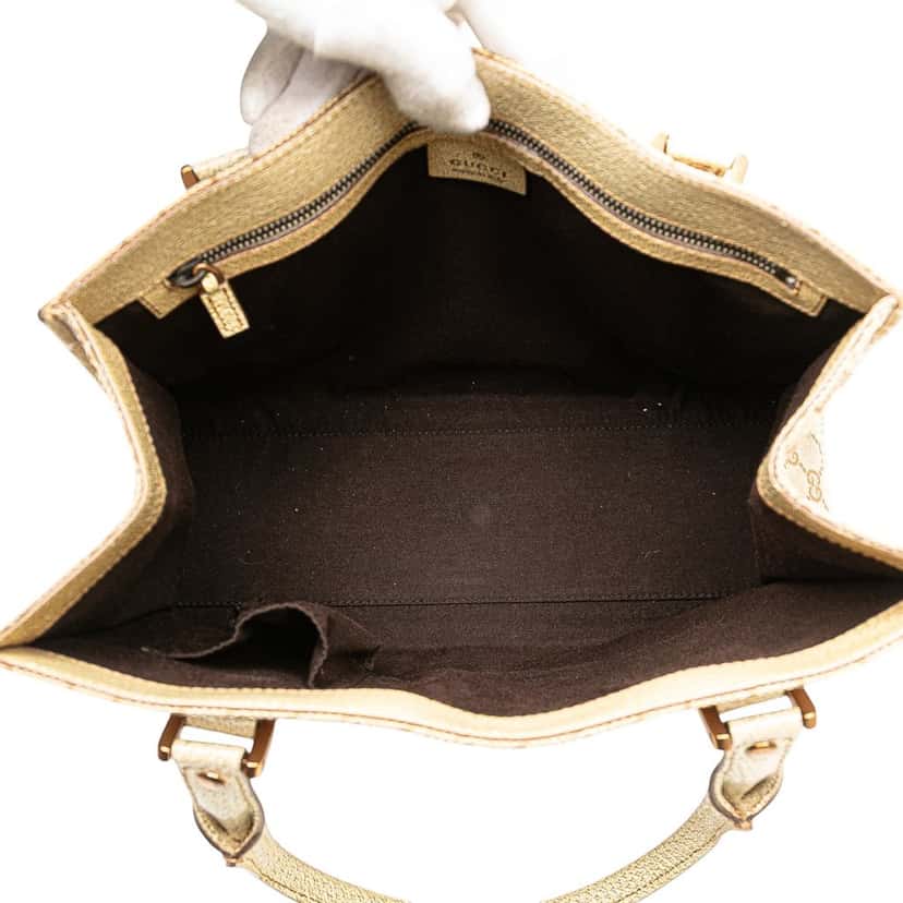 Gucci GG Canvas Nailhead Tote Brown Canvas Good condition - Model View