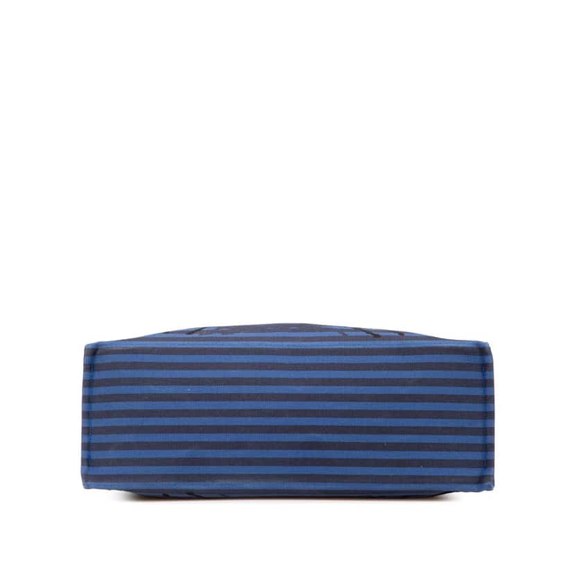 Hermès Toile Chevaux En Camouflage Beach Tote Blue Canvas Good condition - Inside View