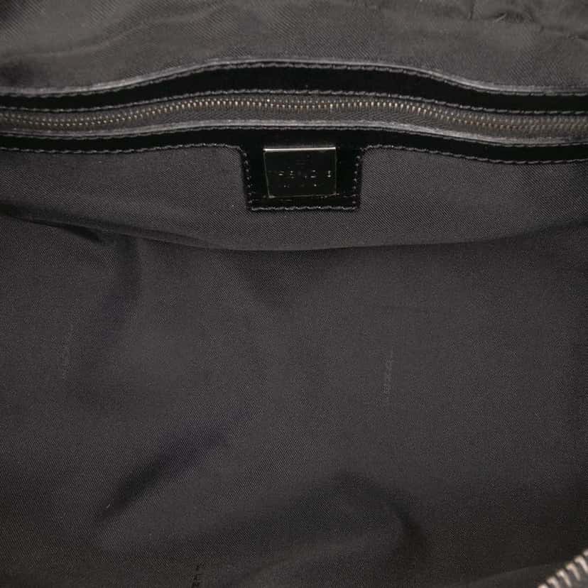 Fendi Zucchino Canvas Handbag Black Canvas Good condition - Model View