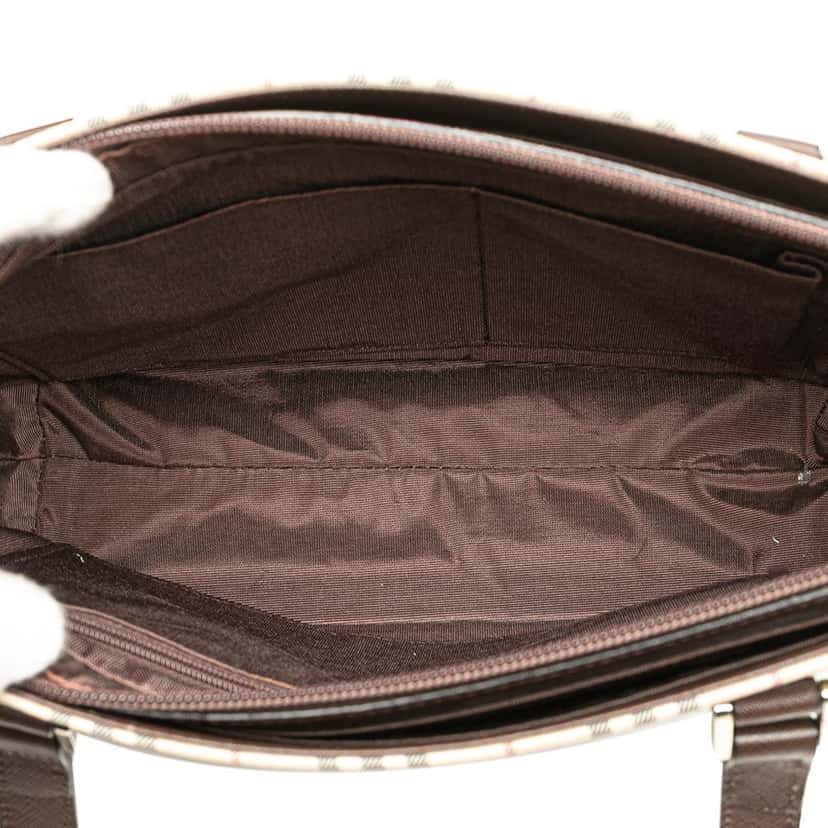Burberry House Check Canvas Tote Brown Canvas Good condition - Model View