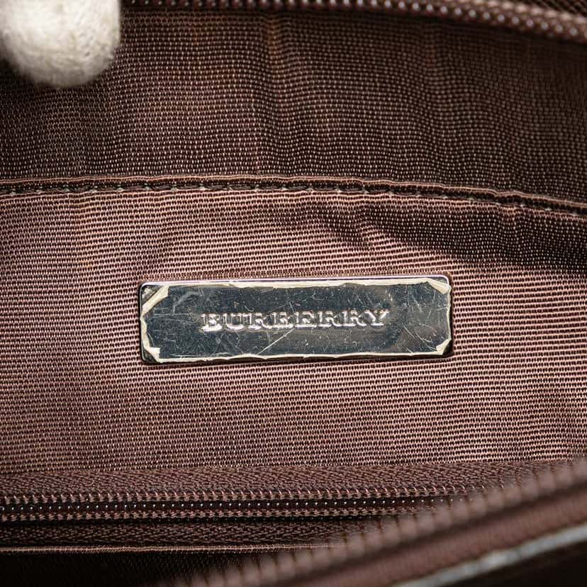 Burberry House Check Canvas Tote Brown Canvas Good condition - Box View