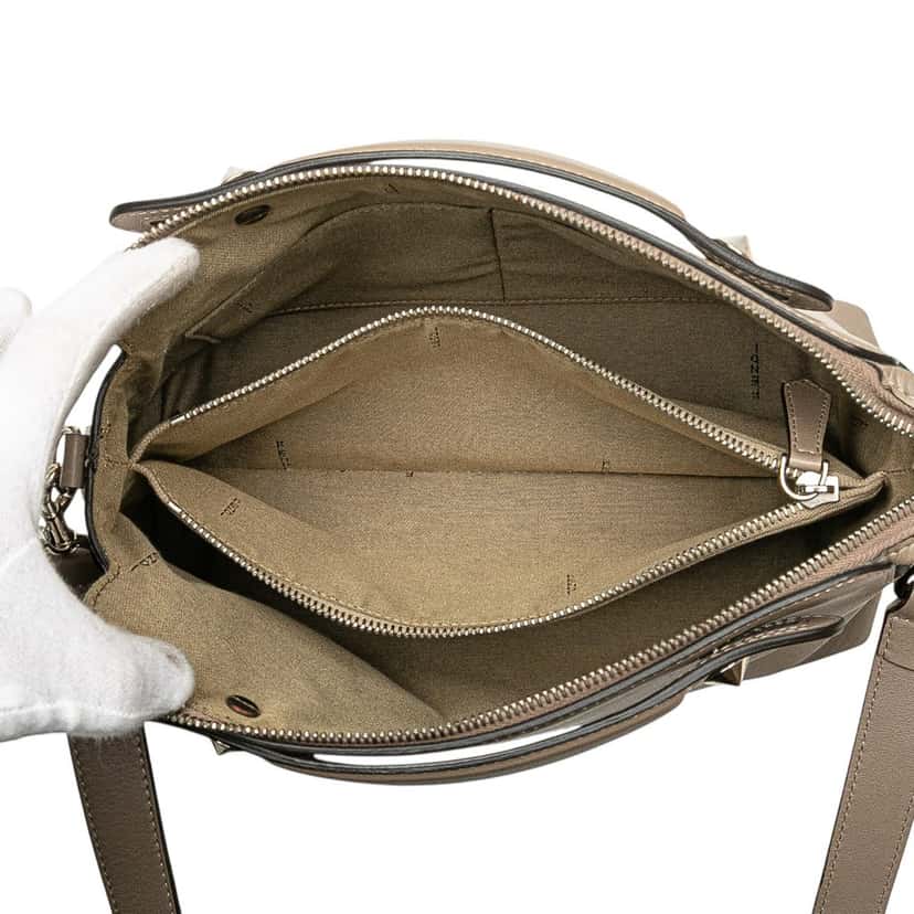 Fendi Small Leather By The Way Satchel Brown Leather Good condition - Model View