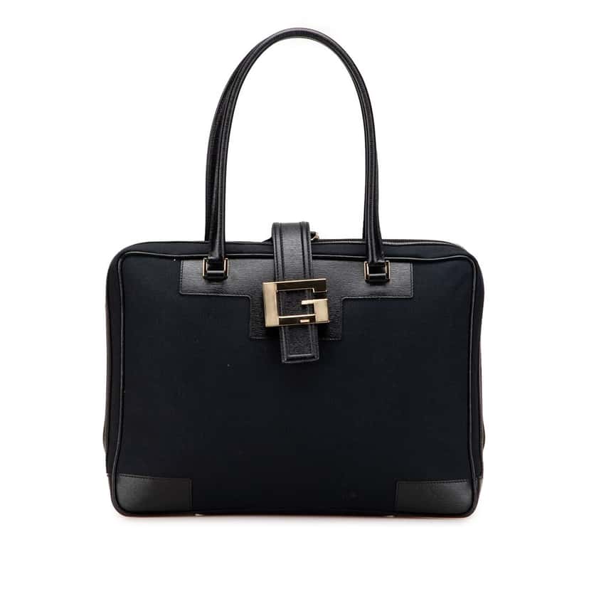 Gucci Canvas Square G Handbag Black Canvas Good condition - Front View