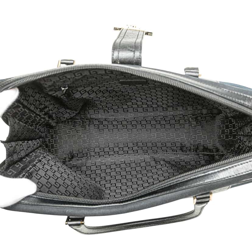 Gucci Canvas Square G Handbag Black Canvas Good condition - Model View