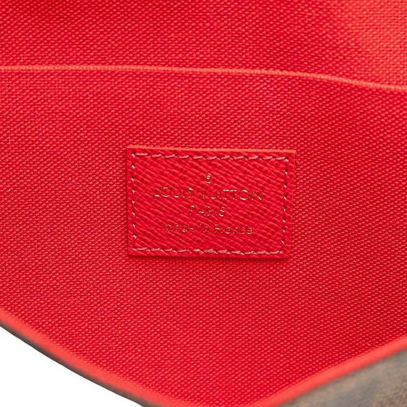 Louis Vuitton Damier Ebene Pochette Felicie Patchwork Brown Canvas Good condition - Box View