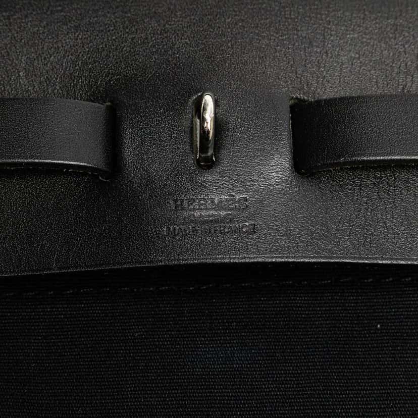 Hermès Toile Herbag PM Black Canvas Good condition - Box View