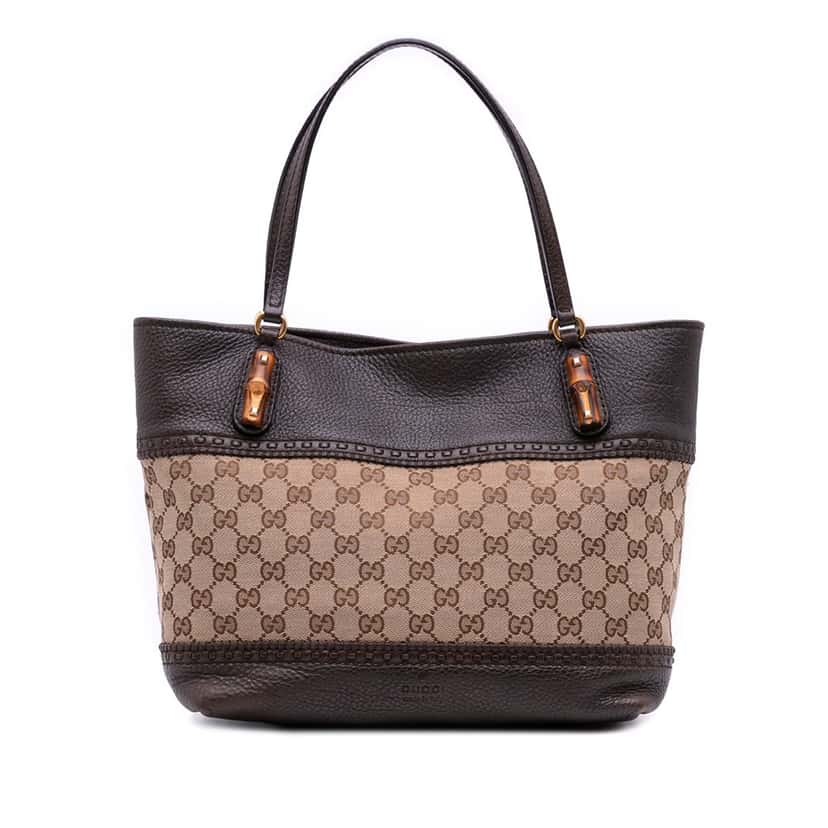 Gucci Medium GG Canvas Laidback Crafty Tote Brown Canvas Good condition - Front View
