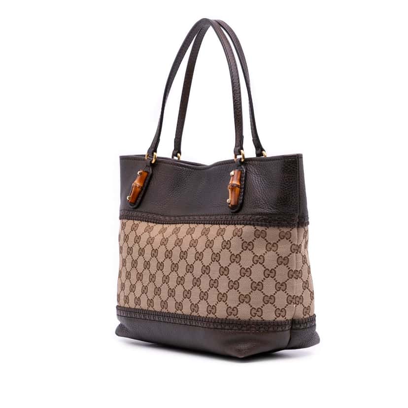 Gucci Medium GG Canvas Laidback Crafty Tote Brown Canvas Good condition - Back View