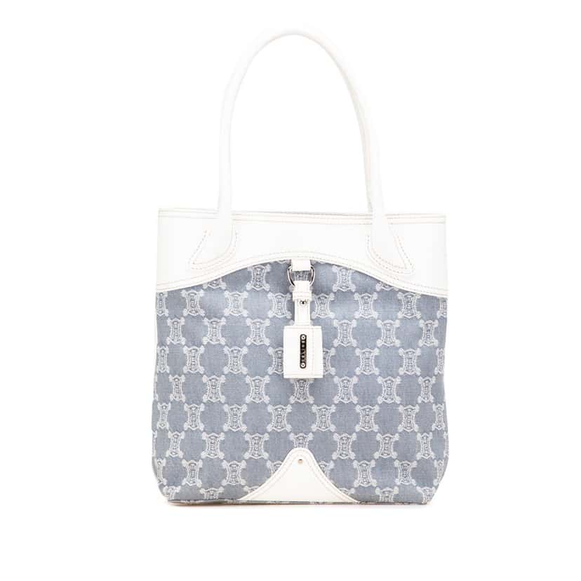 Celine Macadam Denim Tote Blue Denim Very good condition - Front View