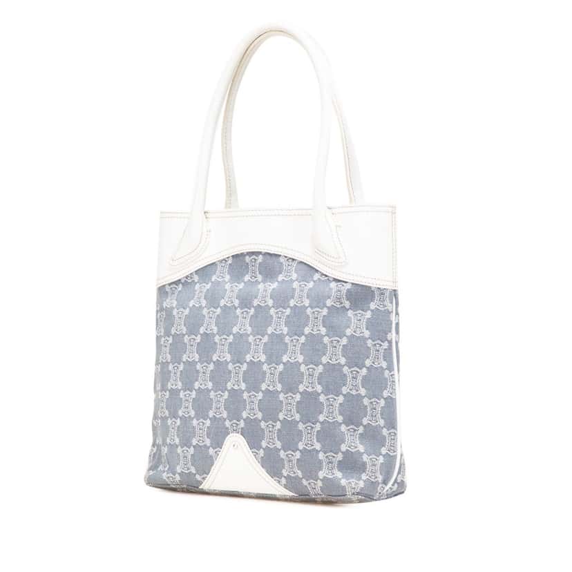 Celine Macadam Denim Tote Blue Denim Very good condition - Back View