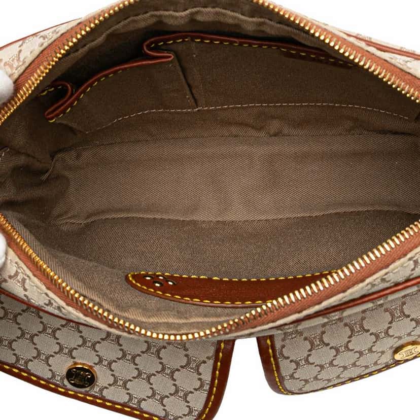 Celine Macadam Canvas Crossbody Brown Canvas Good condition - Model View