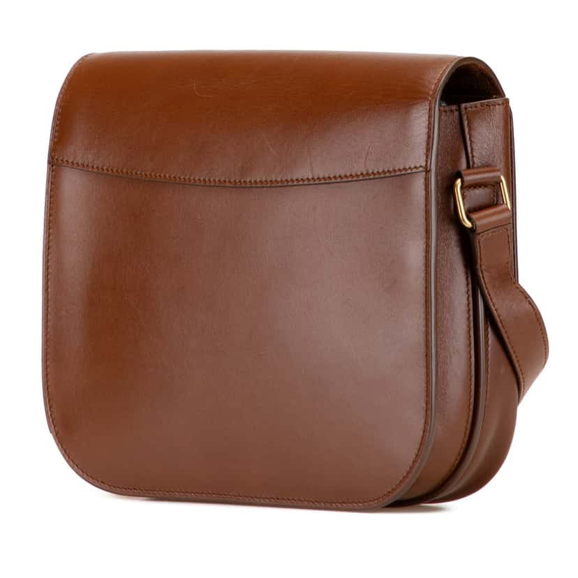 Saint Laurent Leather Betty Flap Pouch Bag Brown Leather Good condition - Back View