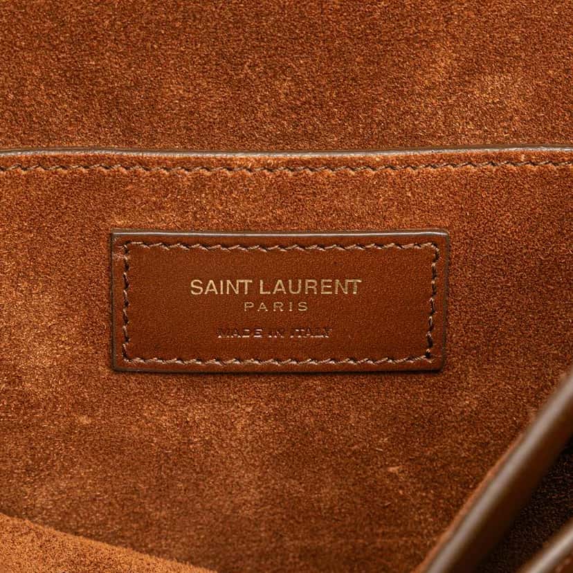 Saint Laurent Leather Betty Flap Pouch Bag Brown Leather Good condition - Box View