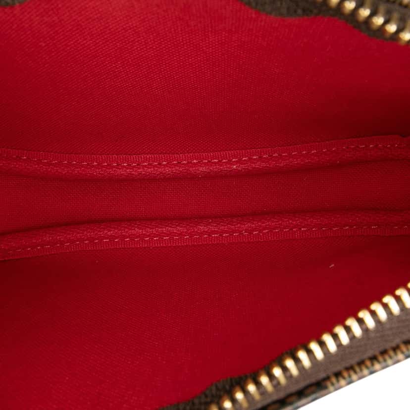 Louis Vuitton Damier Ebene Mini Pochette Accessoires Brown Canvas Good condition - Model View