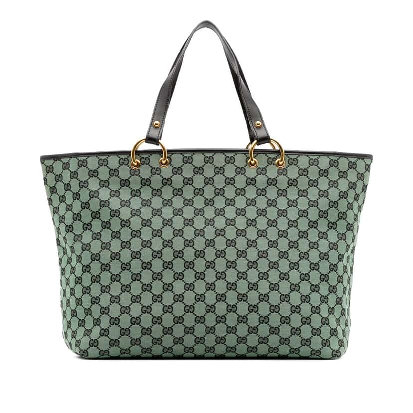 Gucci GG Canvas Tote Green Canvas Good condition - Front View