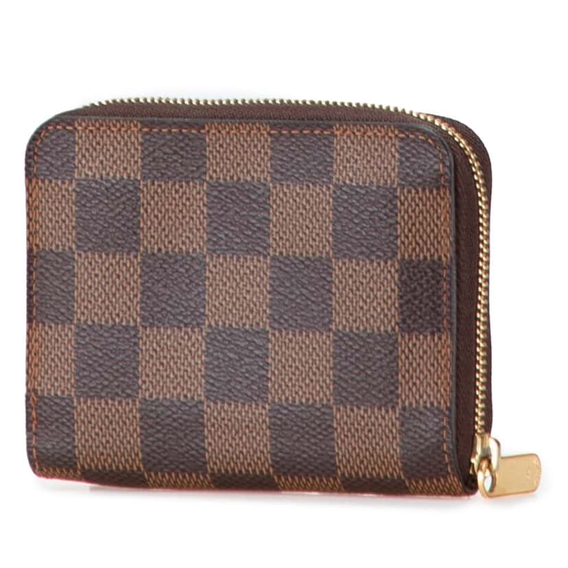 Louis Vuitton Damier Ebene Zippy Coin Purse Brown Canvas Good condition - Back View