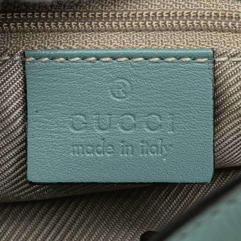 Gucci Square G Suede Jackie Hobo Blue Leather Good condition - Box View