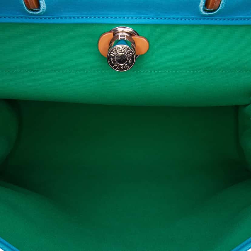 Hermès Toile Herbag Zip 39 Blue Canvas Good condition - Model View