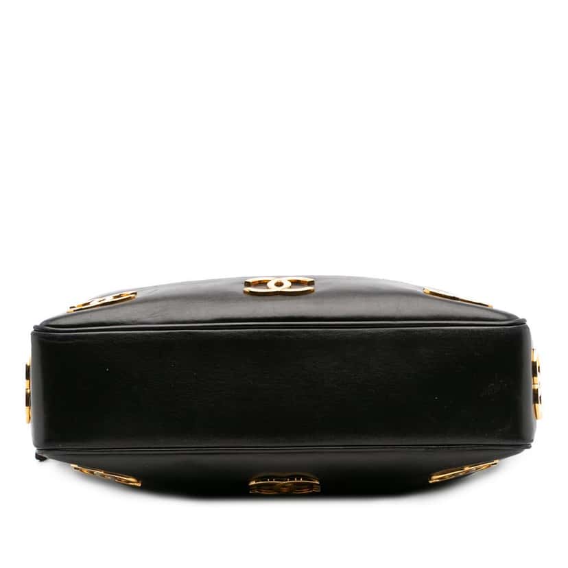 Chanel Triple CC Lambskin Tote Black Leather Good condition - Inside View