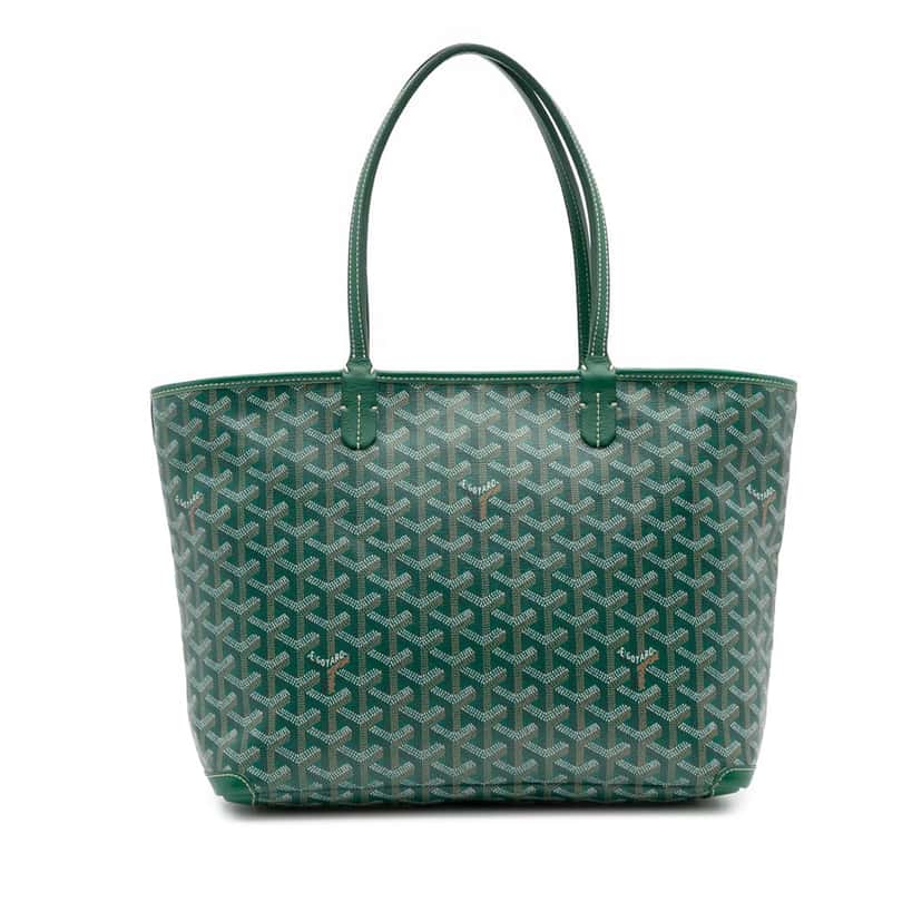 Goyard Goyardine Artois PM Green Canvas Good condition - Front View