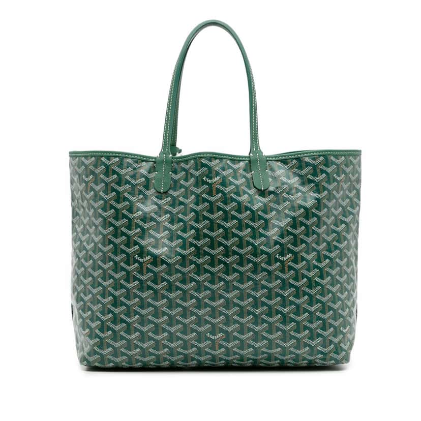 Goyard Goyardine Saint Louis PM Green Canvas Good condition - Front View