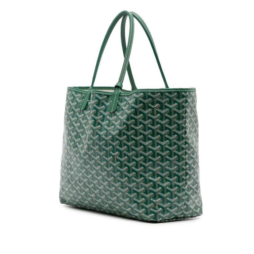 Goyard Goyardine Saint Louis PM Green Canvas Good condition - Back View