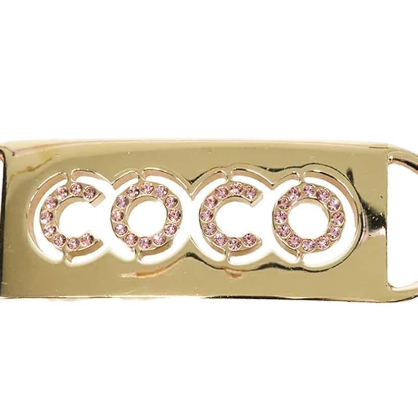 Chanel Gold Plated Coco Rhinestones Chain Belt Gold Metal Good condition - Back View