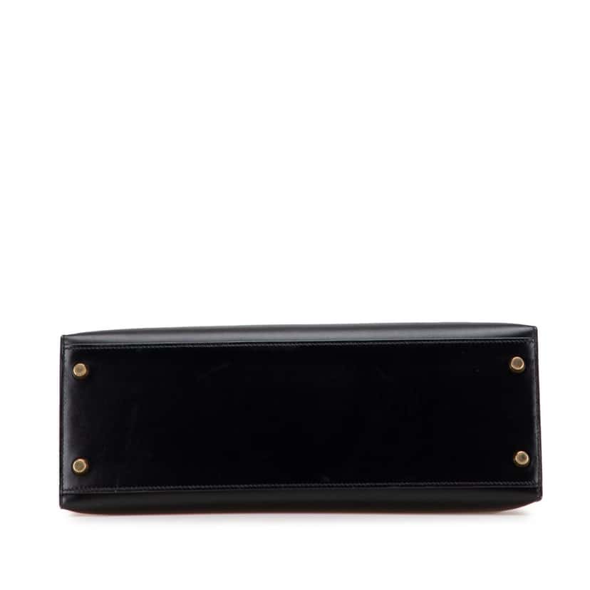 Hermès Box Calf Kelly Sellier 32 Black Leather Good condition - Inside View