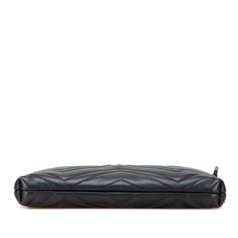 Gucci Mini GG Marmont Matelasse Leather Wallet On Chain Black Leather Good condition - Inside View