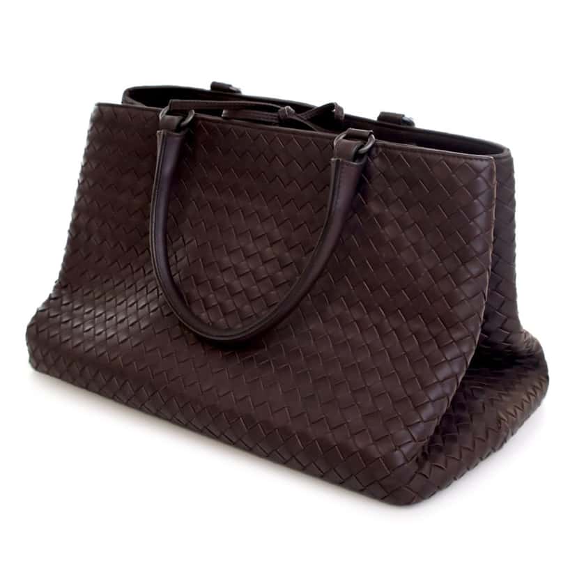 Bottega Veneta Nappa Intrecciato Milano Tote Brown Leather Good condition - Back View