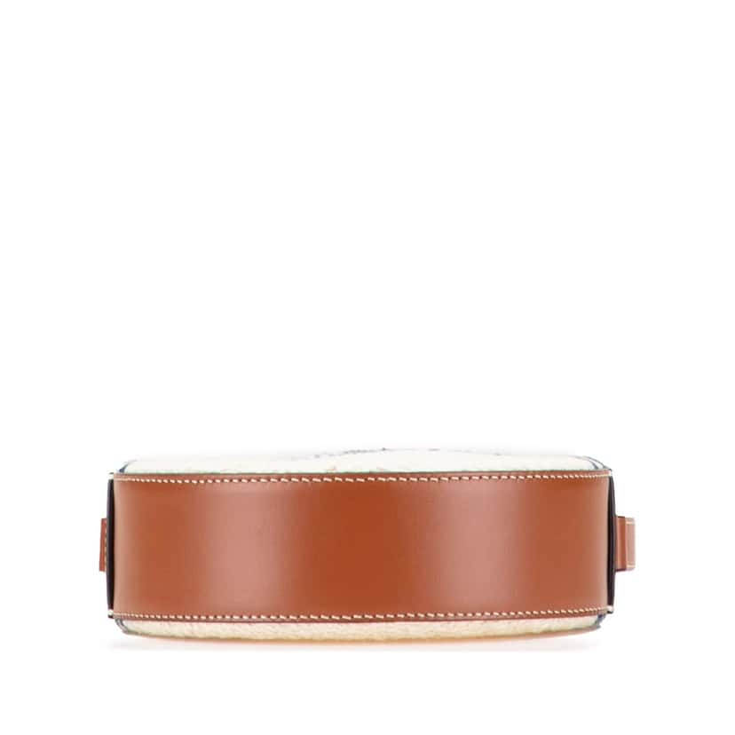 Celine Canvas Plein Soleil Round Purse on Strap Brown Canvas Good condition - Inside View