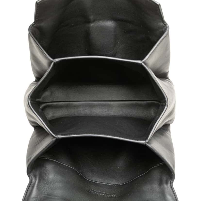 Bottega Veneta Small Nappa Piazza Top Handle Bag Black Leather Good condition - Model View