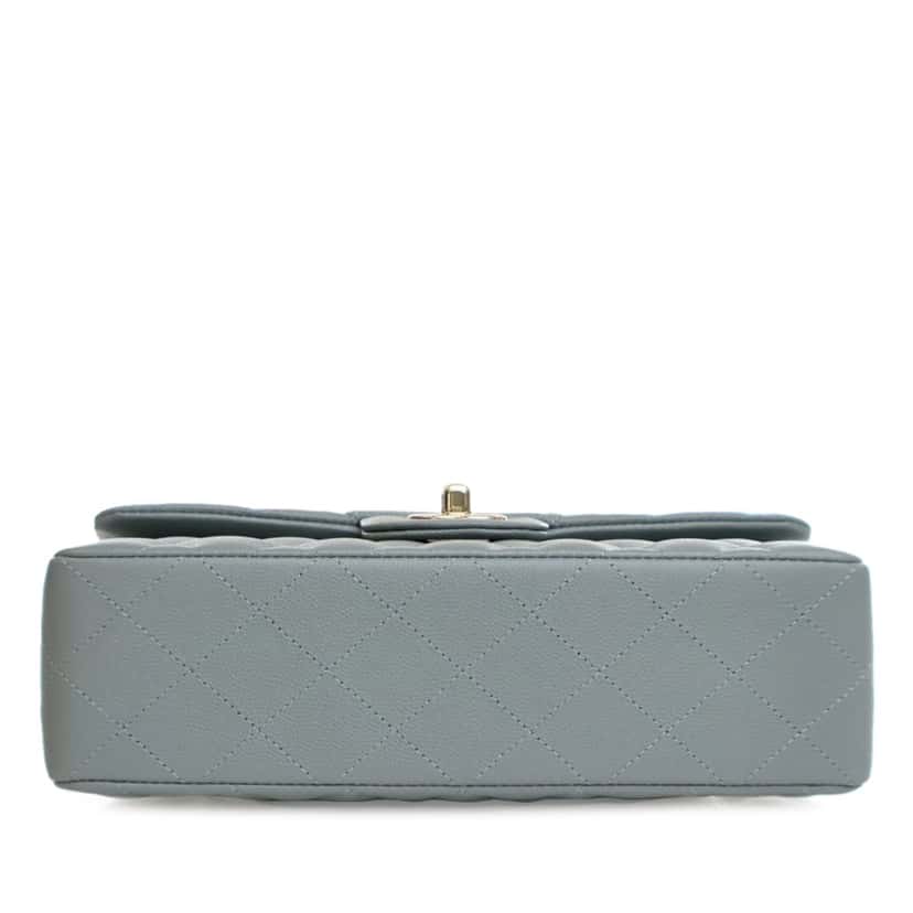 Chanel Small Classic Caviar Double Flap Grey Leather Good condition - Inside View