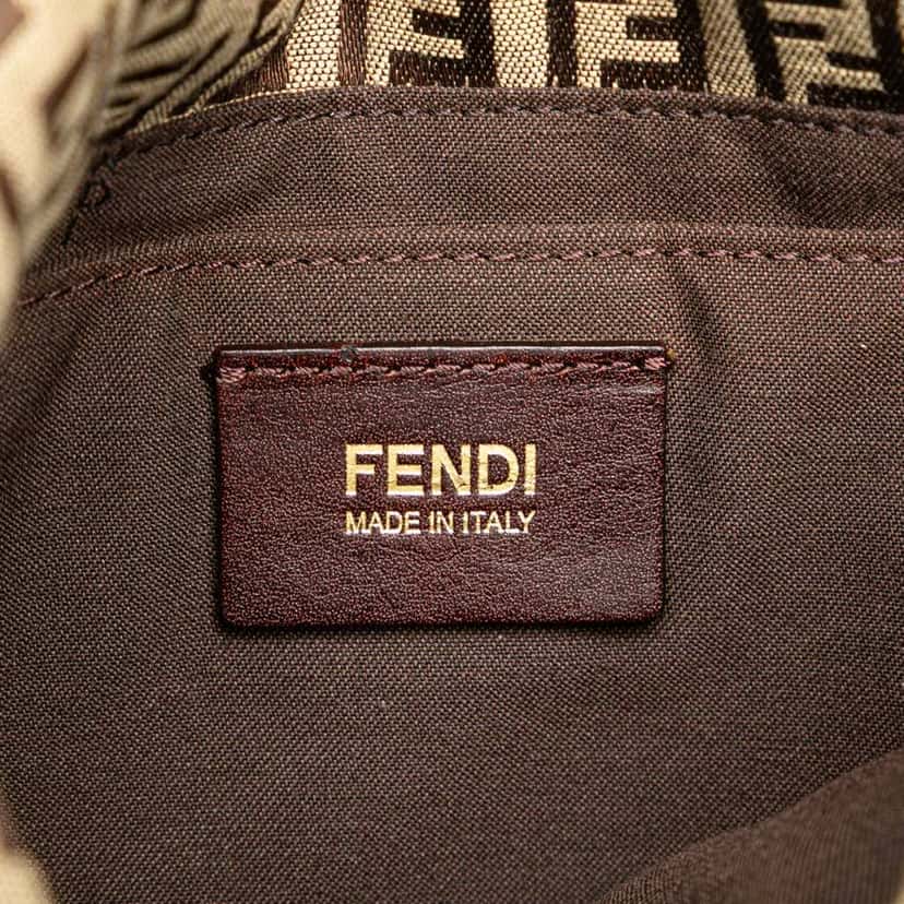 Fendi Zucchino Canvas Crossbody Brown Canvas Good condition - Box View