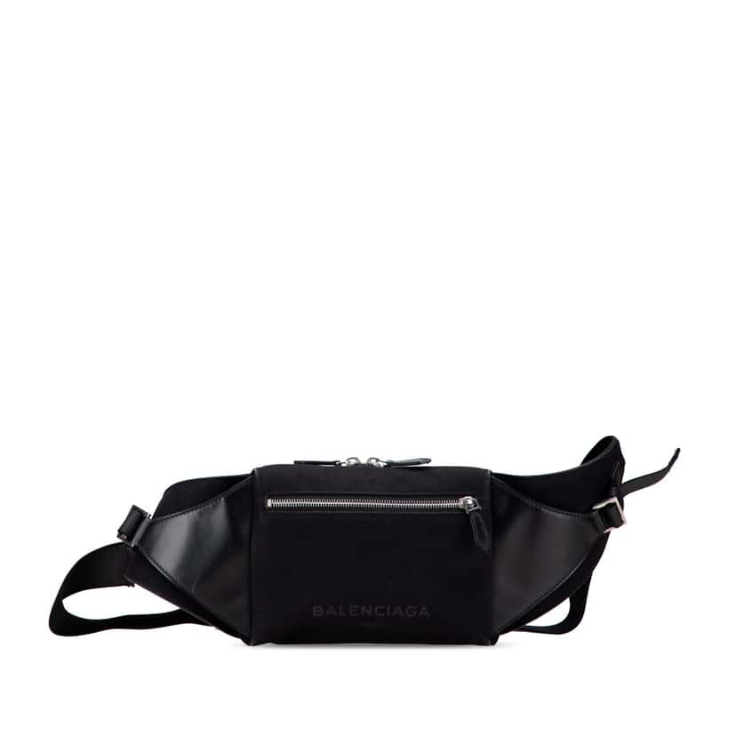 Balenciaga Canvas and Leather Neo Lift Belt Bag Black Canvas Good condition - Front View