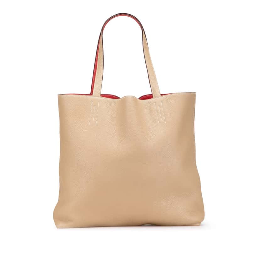 Hermès Clemence Double Sens 36 Brown Leather Good condition - Front View