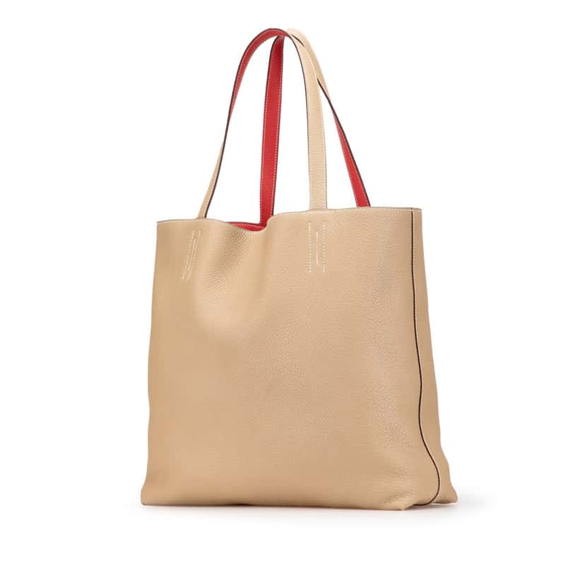 Hermès Clemence Double Sens 36 Brown Leather Good condition - Back View