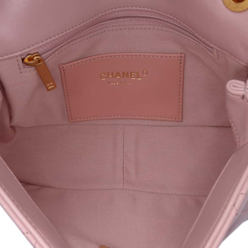 Chanel Quilted Lambskin Braided CC Single Flap Pink Leather Good condition - Model View