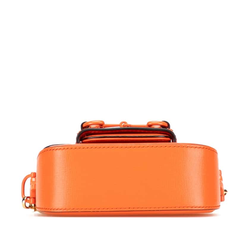 Gucci Mini Leather Horsebit 1955 Web Satchel Orange Leather Good condition - Inside View